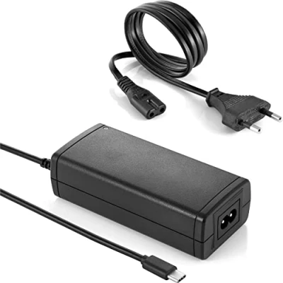 Immagine di Poppstar Alimentatore 65W USB C universale per portatili e notebook 5V / 9V 12V 15V DC (3A mass.) o 20V (3,25A Caricatore con LED cavo di alimentazione