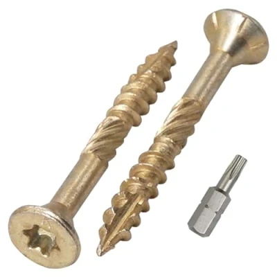 Immagine di SKIR&#039;CO Confezione da 100 viti universali in acciaio zincato 4,0 x 30 mm, testa svasata, torx, tipo 17, truciolare (100, mm)