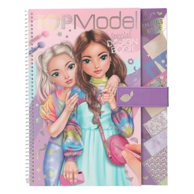 Immagine di Depesche 13584 TOPModel Libro da colorare con 33 Pagine prestampate per disegnare Abiti, Set Carta, Stencil, Adesivi e Molto Altro, Multicolore, 1 Piece