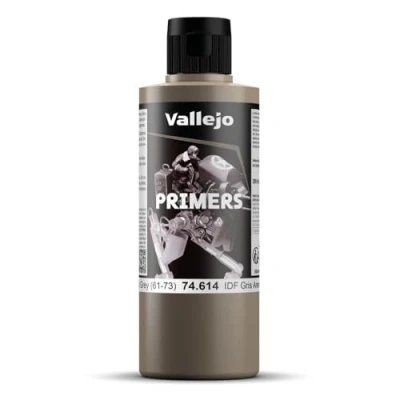 Immagine di Vallejo Surface Primer poliuretanico, 200 ml, Colore Grigio (IDF Israeli Sand Grey), (Confezione da 1), VJ74614