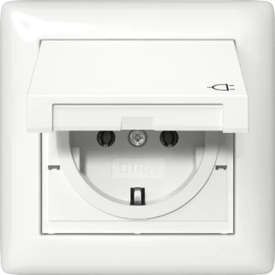 Immagine di GIRA Frutto Presa schuko System 55, Standard E2, Event, Event Chiara, Opaca, Esprit, ClassiX Bianco pulito (laccato) 044003