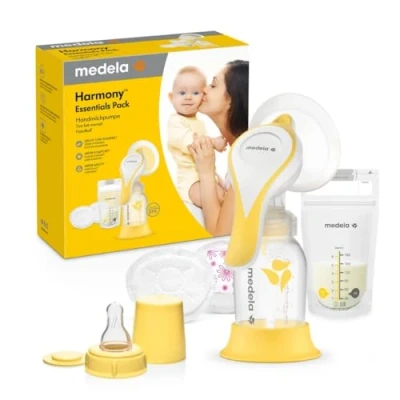 Immagine di Medela Harmony Flex Essentials Pack Tiralatte manuale con tecnologia a 2 fasi, compatto, leggero, ideale per viaggiare