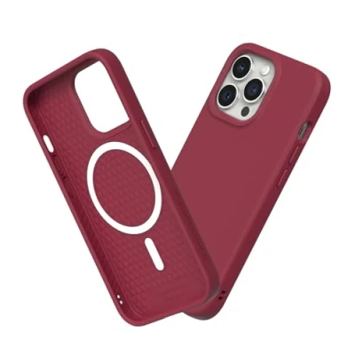Immagine di RhinoShield SolidSuit Case Compatible with Magsafe for [iPhone 13 Pro] Shock Absorbent Slim Design Protective Cover Premium Matte Finish 3.5M / 11ft Drop Protection Bordeaux Red