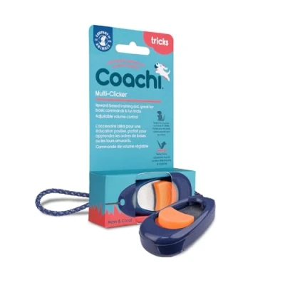 Immagine di Coachi Multi Clicker, accessorio per cani con tre livelli di volume, facile da premere, cinturino polso regolabile, clicker cani, adatto addestrare anche e cuccioli sensibili.