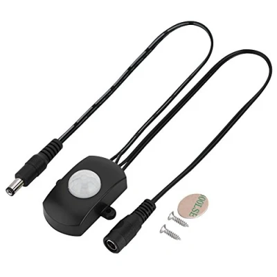 Immagine di Socobeta Striscia LED per Interruttore Automatico PIR con sensore di Movimento da 6 a 624 V DC V(Nero)