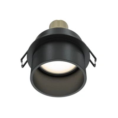 Immagine di MAYTONI DECORATIVE LIGHTING Moderna Lampada da Incasso Soffitto, Spot, Faretto nero, Design basic, Alluminio, per 1 lampadina GU10, 50W, IP 20
