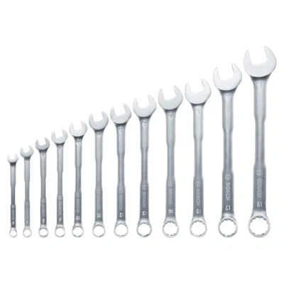 Immagine di Bosch set di chiavi combinate da 12 pezzi (robusto per uso univ., in cromo vanadio, coppia elevata, punte ad anello e aperte, misure metr.6 19 mm, design ergon., pratica custodia)