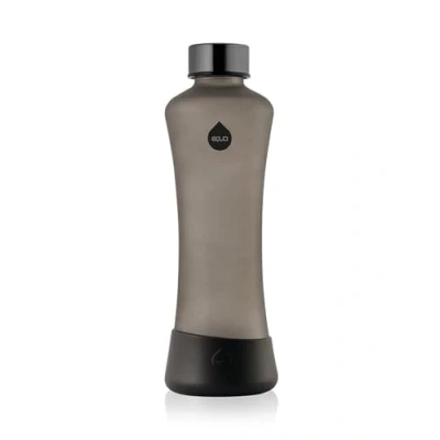 Immagine di EQUA Squeeze Bottiglia di vetro 550 ml, riutilizzabile, a prova perdite, senza BPA, smerigliato, fondo in silicone, pepe, pepe