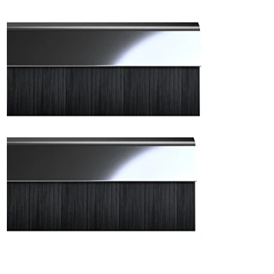 Immagine di STORMGUARD 02AM0010838CH BDS Clip di Copertura Inferiore della Porta Spazzola paraspifferi Guarnizione, Finitura cromata, 838 mm, Set 2 Pezzi