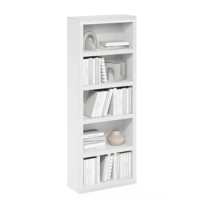 Immagine di Furinno Rail libreria a ripiani aperti 5 ripiani, bianca