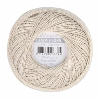Immagine di Scheepjes Candy Floss 248 Champagne (165m) Filato di Cotone Mercerizzato Biologico 1x20g