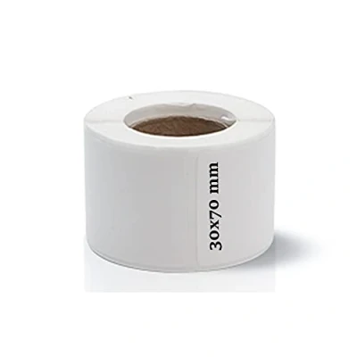 Immagine di 5 rotoli di carta termica per stampante termica, con codice a barre adesivo/etichetta tipo termico Multi Purpose Label Rolls(30x70mm)