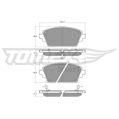 Immagine di TOMEX brakes TX 12 63 Kit pastiglie freno Assale anteriore con segnalatore acustico usura HONDA: ACCORD 7 Limousine, 6 Aerodeck