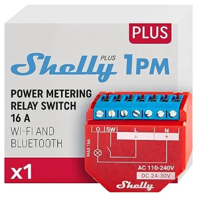 Immagine di Shelly 1 Plus PM Attuatore di misura a commutazione Bluetooth, Wi Fi