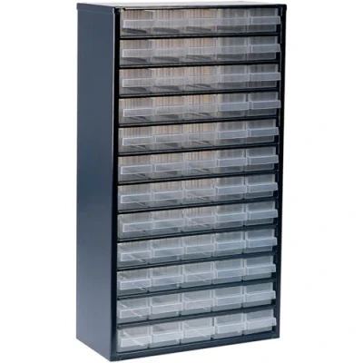 Immagine di raaco 137386 Armadietto con 60 cassetti, colore: blu/trasparente