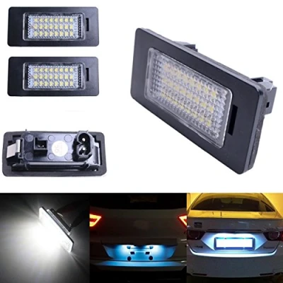 Immagine di Ricoy 24 luci LED per targa E81 E82 E90 M3 E92 E70 E39 F30 E60 E61 E93 6000 K (confezione da 2)