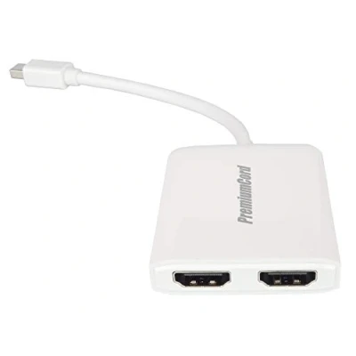 Immagine di PremiumCord Adattatore Mini DisplayPort, 2 splitter HDMI, supporta 3D, 4K x 2K 60Hz, Bianco