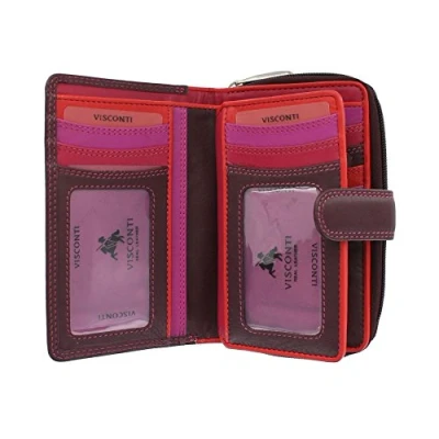 Immagine di Visconti Portafoglio da Donna in Pelle R13 Prugna Multi