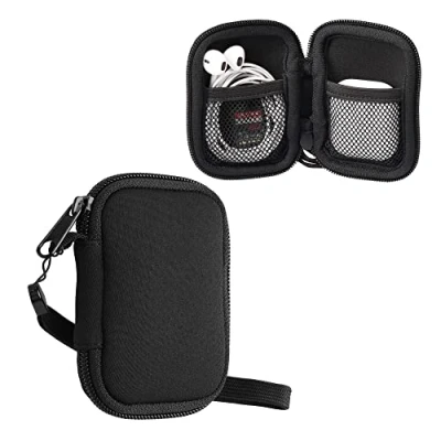 Immagine di kwmobile Custodia Cuffie Compatibile con Apple Airpods 1/2 / 3 Pro 1 2 Astuccio Porta Cuffiette Auricolari Bluetooth Portamonete 6 x 9 cm