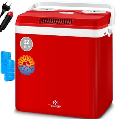 Immagine di KESSER® Frigorifero 32 Litri raffreddamento e Riscaldamento termoelettrico 12 Volt 230 Minifrigo per Auto Campeggio incl. Pacchetti di EEK A++