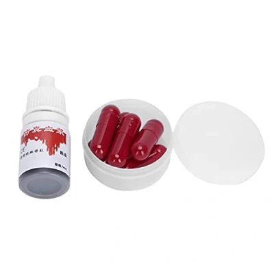 Immagine di Capsule di Sangue Finto, artificiale, Pellicola Finto Artificiale Trucco Halloween Gel Coagulato Costume Cosplay Prop Forniture per Feste Accessori