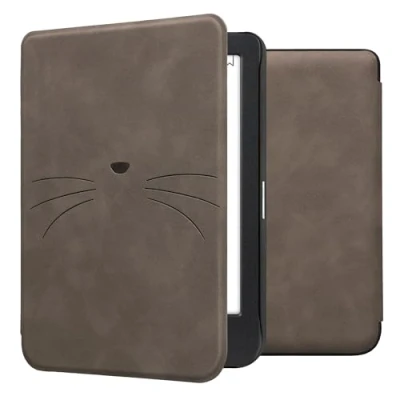 Immagine di kwmobile Custodia eReader Compatibile con Kobo Clara BW/Colour Cover eBook Reader Flip Case Magnetica Pelle PU Muso Felino