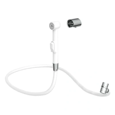 Immagine di EISL DX25W A lavabo, doccetta per Cucina, Bagno, Lavanderia o Officina, Ideale aggiornamento, Facile da Usare, Set con Tubo 125 mm e Adattatore Tutti i Comuni rubinetti, Bianco