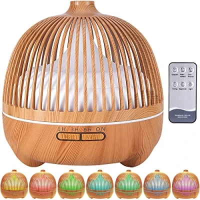 Immagine di VIPNAJI Diffusore di Oli Essenziali, Aromi Ultrasuoni, Umidificatore 550ml, Luce Notturna, Purificatore d&#039;Aria 7 Colori a LED, Timer/Super silenzioso,per camera da lett,ufficio ect