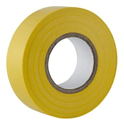 Immagine di Gocableties Nastro isolante giallo 19 mm x 20 m Robusto ed autoadesivo Per proteggere, unire e riparare cavi 1 rotolo