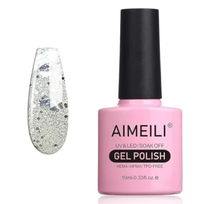 Immagine di AIMEILI Soak Off UV LED Smalto in Gel Semipermanente con Brillantini Marbled (034) 10ml