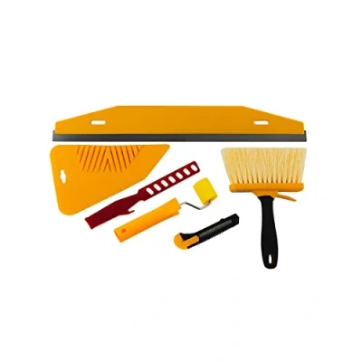 Immagine di HARDY WORKING TOOLS 6in1 Kit per arazzi Attrezzi lisciare la carta da parati taglio completo arazzi, attrezzo