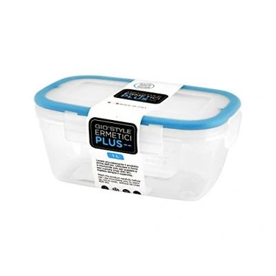 Immagine di GIO&#039;STYLE Contenitore Ermetico per Alimenti 1L Made in Italy Rettangolare Adatto a Frigorifero, Freezer, Microonde Linea Ermetici Plus