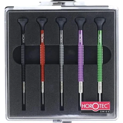 Immagine di KD89 Assortimento di cacciaviti precisione per orologiaio in alluminio e punte acciaio inossidabile Swiss Made Horotec MSA01.020, rosso, 01.020 B