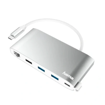 Immagine di Hama Notebook Dockingstation USB C® Adatto per marchio (Notebook Dockingstations): universale incl. funzione di ricarica, Alimentazione