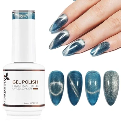 Immagine di Nicedeco 15ML Smalto Cat Eye Semipermanente per Unghie Colori magneticp Lampada UV LED Soak Off Gel Nail Polish N310