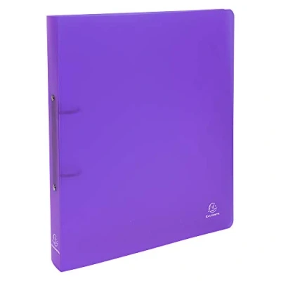 Immagine di Exacompta 54366E Confezione da 5 Raccoglitori Chromaline 2 Anelli Tondi 30 mm Dorso 40 Polipropilene Traslucido 0.7 F.to Esterno 26.8x32 cm per A4 Maxi Colore: Viola