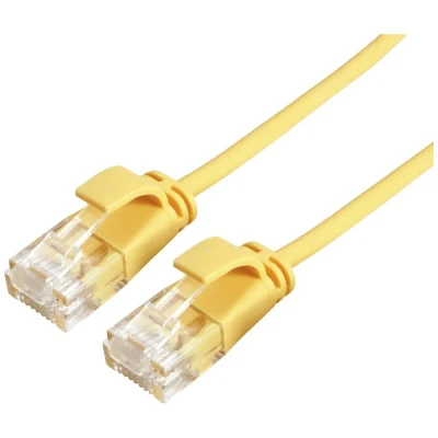Immagine di Roline 21.15.3926 RJ45 cavo di rete, patch CAT 6A U/UTP 3.00 m Giallo non schermato, Privo alogeni, Ritardante fiamma 1 pz.