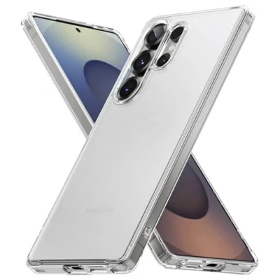 Immagine di Ringke Fusion Compatibile con Cover Samsung Galaxy S25 Ultra, Protezione da Ditate e Macchie, Custodia Antiurto Buon Grip Matte Clear