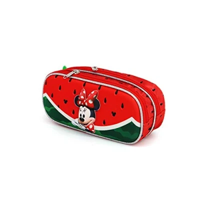 Immagine di Karactermania Minnie Mouse Watermelon 3D Double Astuccio per bambini, Taglia: One Size, Rojo