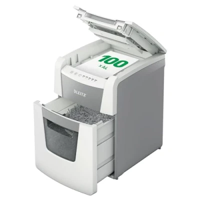 Immagine di Leitz IQ Autofeed Small Office 100 Distruggi documenti Foglio Microcut 2 x 15 mm P 5 34 l Distrugge anche Graffette, Punti metallici, Carta di credito