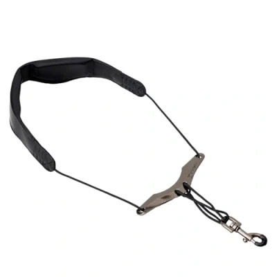Immagine di Protec Less Stress LC310M Tracolla per sassofono, in pelle, con moschettone metallo, colore nero