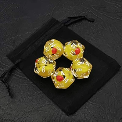 Immagine di Bescon Yellow Duck 20 Sides Dice Set of 5, D20 5pcs