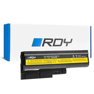 Immagine di RDY Batteria 92P1138 92P1139 92P1140 42T4504 92P1141 per Lenovo ThinkPad T60 T60p R60 R60e T61 T61p R61 R61e R500 T500 R61i SL500 W500 (Capacità: 4000 mAh 10.8V)