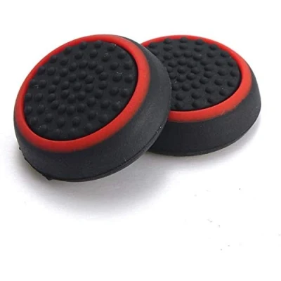 Immagine di Silicone Thumb Stick Grip Cap Joystick Thumbsticks Caps Cover per PS4 Xbox 1 PS3 360 PS2 Controller di gioco nero w/rosso