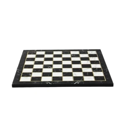 Immagine di Scacchiera con design in marmo nero, 35,5 cm