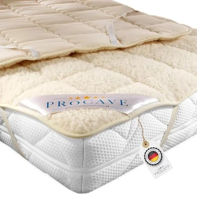 Immagine di PROCAVE Protezione per materassi in Vello d&#039;Agnello, con Angoli Elastici, Cotone, Beige, 140 x 200 cm