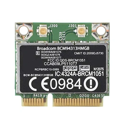 Immagine di ASHATA Scheda di Rete Mini PCI Expression BCM94313HMGB, 2,4 G 150 Mbps E Wireless Bluetooth 3.0 per G4 G6 G7 CQ43 Serie CQ56 DV6 6000 DV7 7000