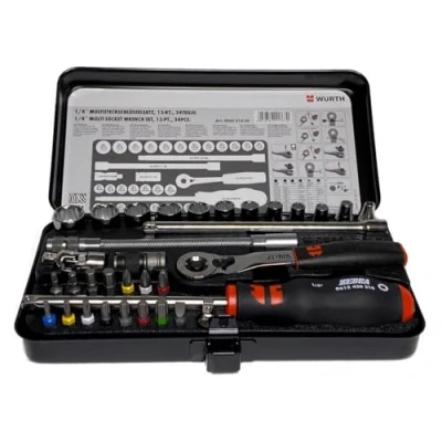 Immagine di Würth Zebra 0965 014 34 Set di chiavi a bussola, 1/4&quot;, pezzi