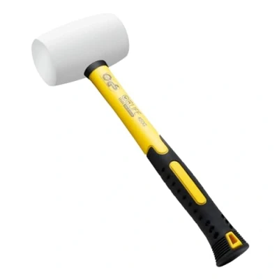 Immagine di CCLIFE Martello di gomma bianco 450g in a doppia faccia certificato TÜV e GS, ideale per pavimenti piastrelle