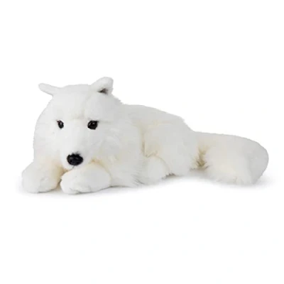 Immagine di IBTT Collezione World Wildlife Fund WWF Peluche a Forma di Volpe Polare sdraiato, dal Design Realistico, Circa 25 cm e meravigliosamente Morbido, Multicolore, WWF16981
